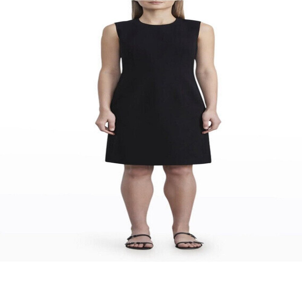 Lafayette 148 New York Shantung Knit Silk Cotton Stretch Dress